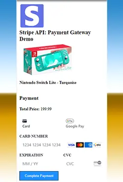 stripe payment gateway demo